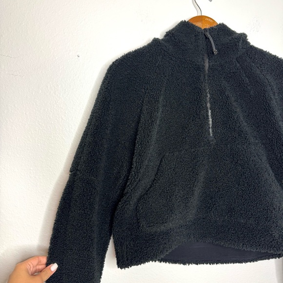 Lululemon Black Scuba Oversized Half-Zip‎ Fleece Hoodie - Picture 2 of 11
